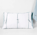 Mulberry Silk Sleeping Pillow Cover Flower Embroidery with Belt Tie Anti-aging Smooth Hair