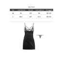 2-Piece Set Sexy Polyester Silk Lace Sleep Dress/ Camisole with G-String (Black)