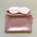 2-in-1 Mulberry Silk Sleeping Combo, Pillowcase and Eye Cover (Pink)