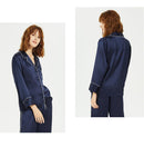 Pure Mulberry Silk Long Sleeve Pajamas for Spring 2-piece, Preppy Pajamas, Best Gift