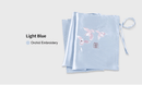 Mulberry Silk Sleeping Pillow Cover Flower Embroidery with Belt Tie Anti-aging Smooth Hair