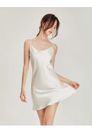 Pure Natural Mulberry Silk Sip Dress/ Camisole (Pink/ Blue/ Red/ White/ Black)