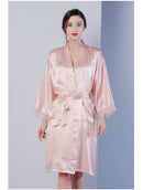 100% Natural Mulberry Silk Slip Dress Split Skirt Multi-Color, Robe for Option