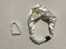 3-in-1 Pure Silk Hair Band Combo, Mother's Day Gift (White)