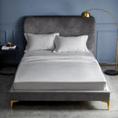 Premium Cotton Sateen Plain Fitted Sheet for Skin and Hair Care Multicolor