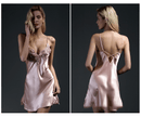 Natural Mulberry Silk Sleep Dress/ Camisole with Lace (Baby Pink/ Pink/ Blue)