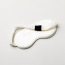 2 Pieces Set Natural Silk Sleeping Pillowcase Set with Eyemask 22 momme (White)